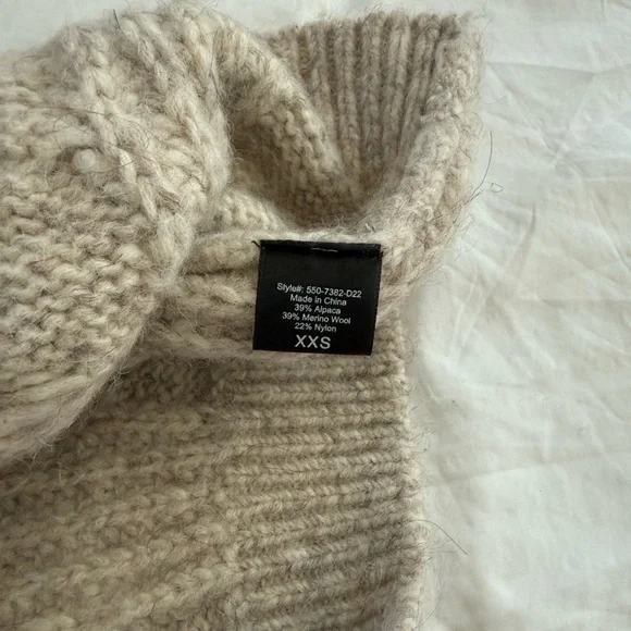 Jenni Kayne Cocoon Cable Cardigan Oatmeal XXS - Picture 13 of 13